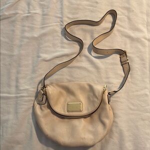 Marc Jacobs Cream Crossbody Bag with Adjustable Strap